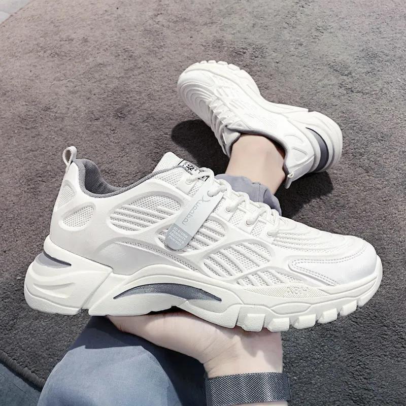 Cross-border wholesale spring and autumn new men's shoes Korean version of trendy casual shoes breathable sneakers men's inner height increase dad shoes