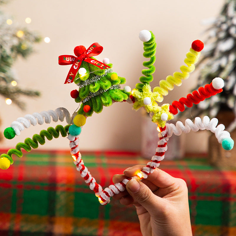 Christmas Hanging Decoration Christmas Tree Car Hanging Decoration Crypto Twist Stick Handmade DIY Material Pack Homemade Creative Gifts