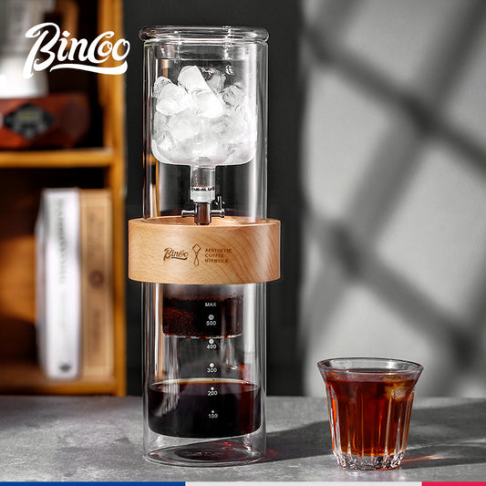 Bincoo Coffee Ware Set Glass Double Layer Filter Ice Drip Kettle Home Cold Brew Coffee Pot Filter