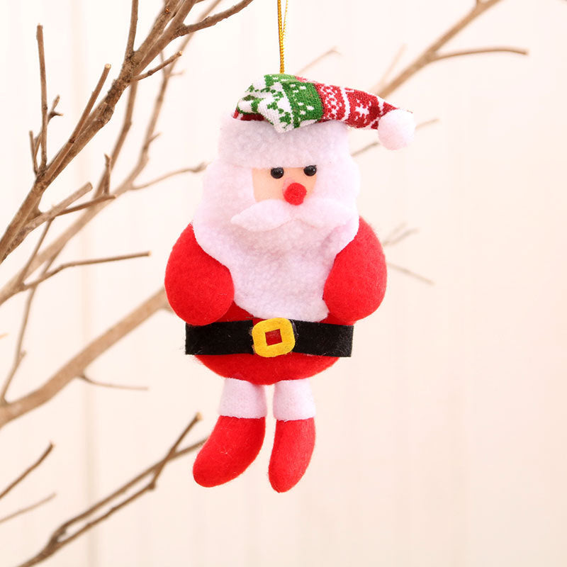 Cross-border new Christmas decoration supplies for the elderly small pendant Christmas tree accessories fabric small ornament gifts