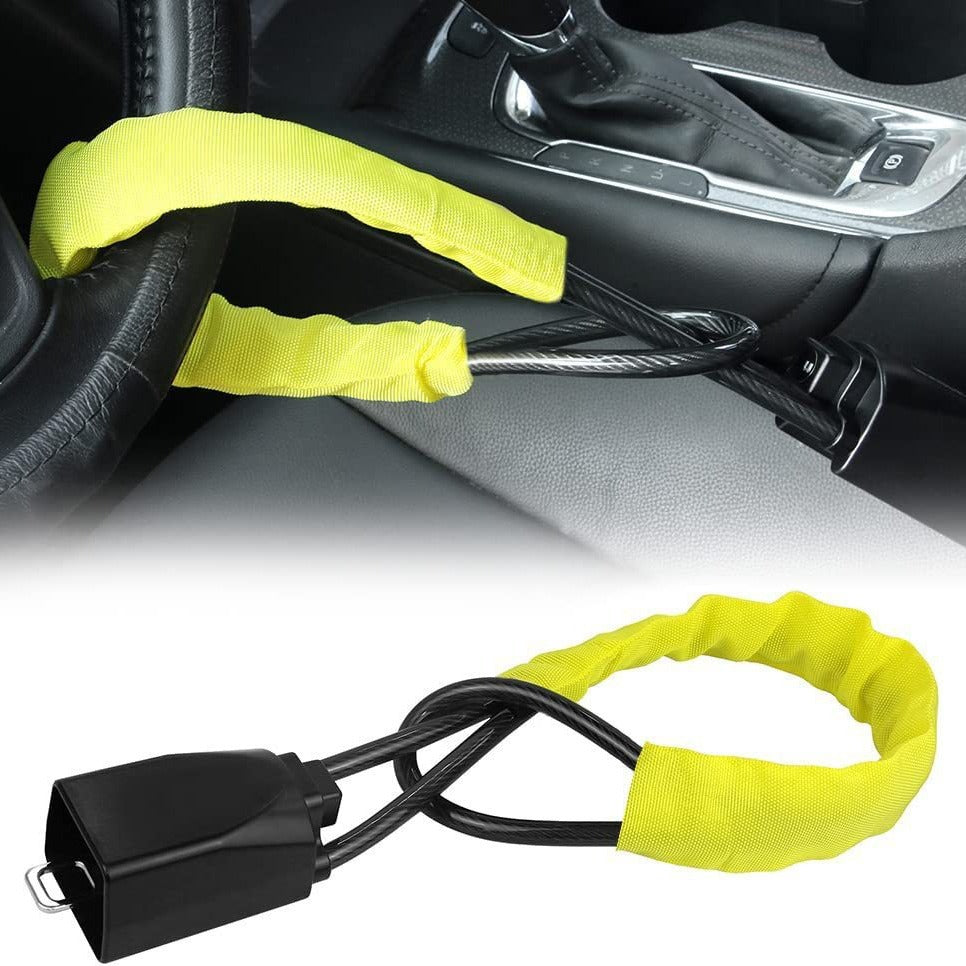 Car Steering Wheel Anti-theft Lock, Car Anti-theft Lock, Seat Belt Buckle Lock, Retractable Steel Cable Lock, Wire Rope Lock
