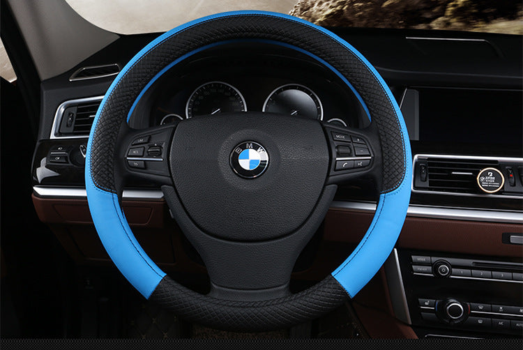 Manufacturers wholesale car steering wheel cover four seasons anti-slip sweat wicked car handlebar cover fashion thin decorative interior supplies