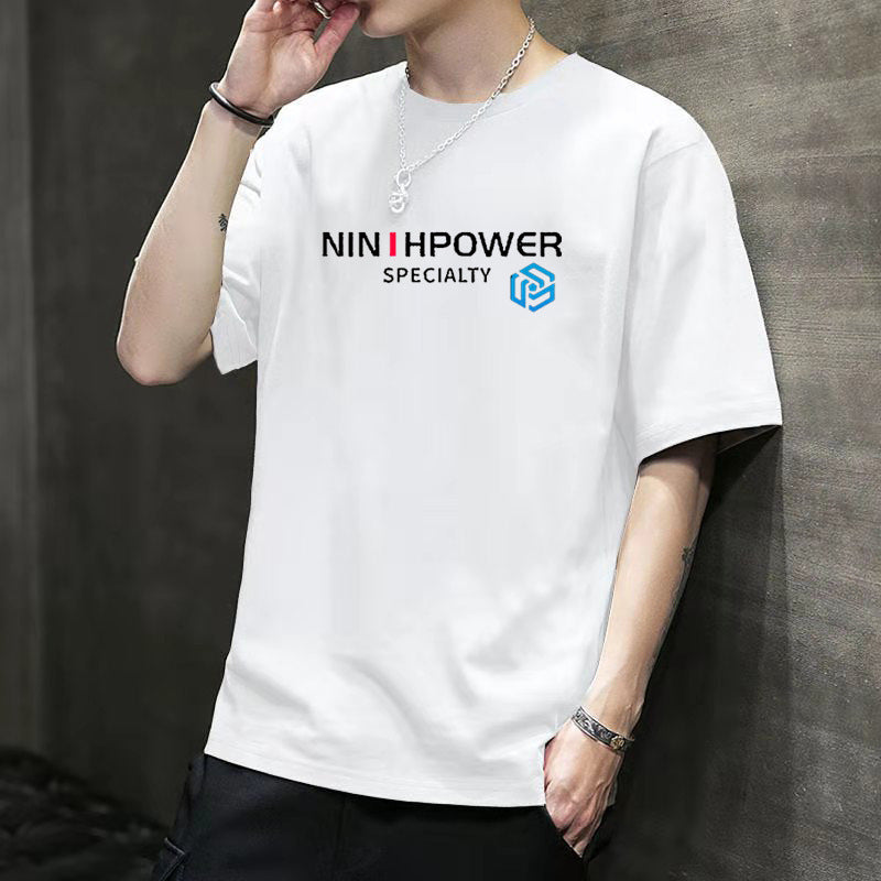 men's short sleeve t-shirt 2024 new summer trend korean loose base layer shirt clothes shirt plus size teen