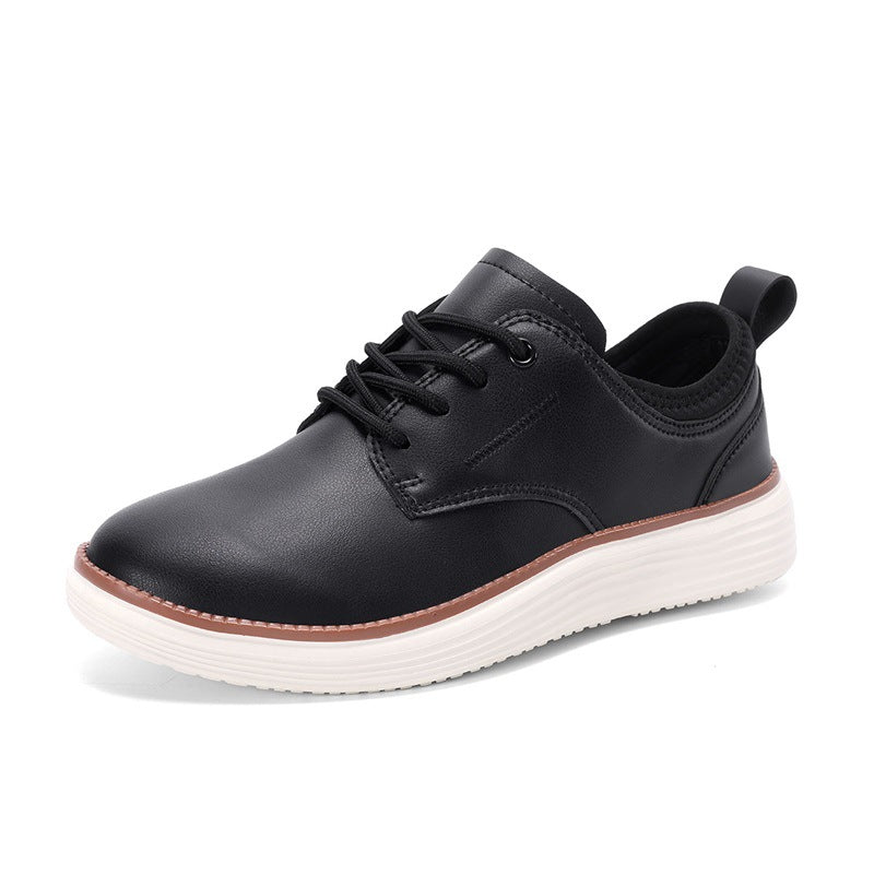 2025 cross-border explosive plus size 47 leather British versatile business casual leather shoes lightweight soft-soled hairstylist men's shoes