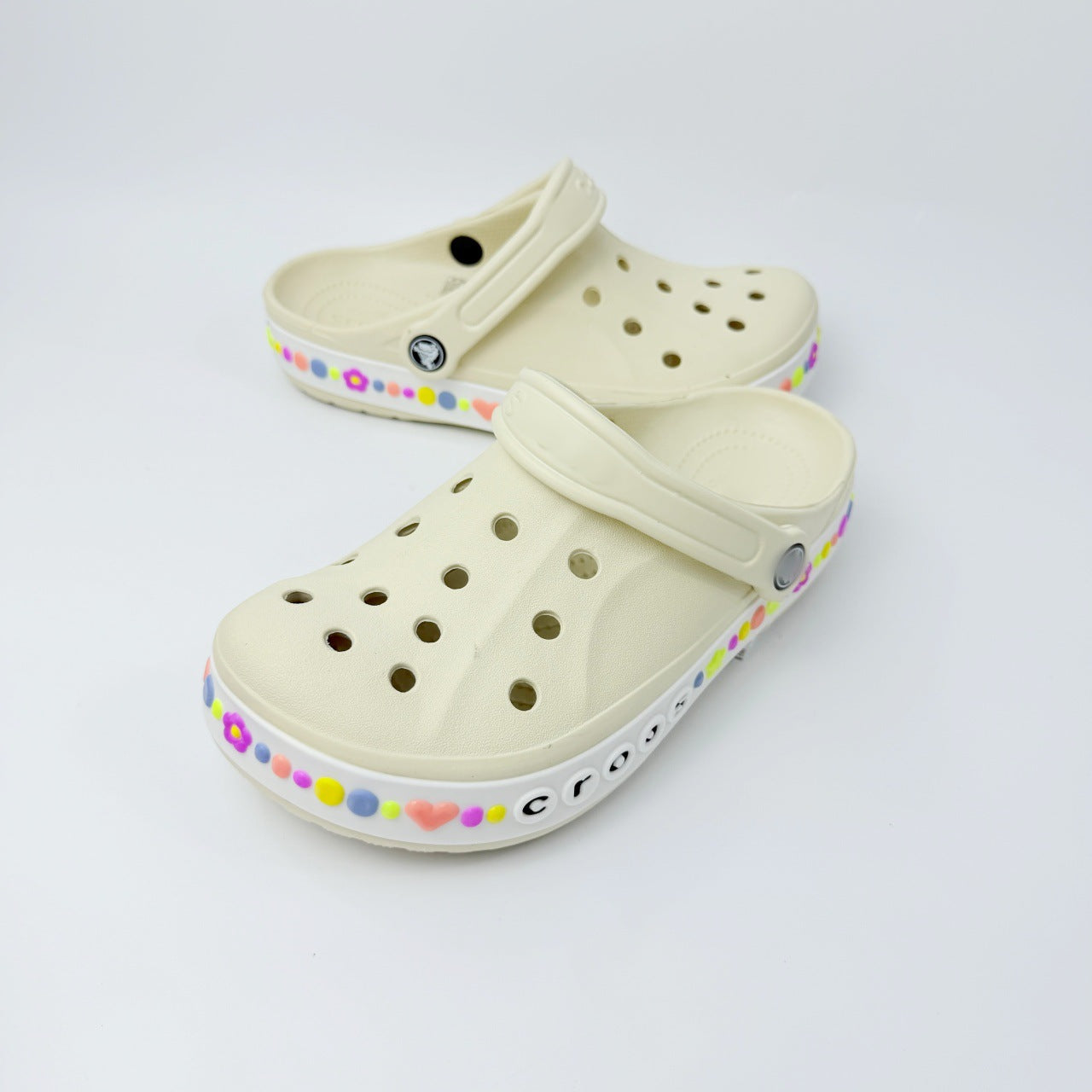 CRO Card Family Parent-Child Loving Little Beyaka Lok Ban Clog Shoes Boys' and Girls' Closed-Toe Slippers Parent-Child Beach Shoes