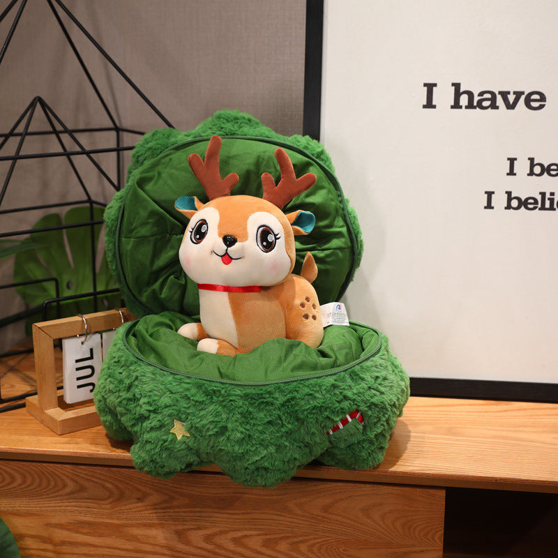 Cross-border joyful Christmas tree dolls, plush toys, Christmas pillows, elderly elk dolls, Christmas Eve children's gifts