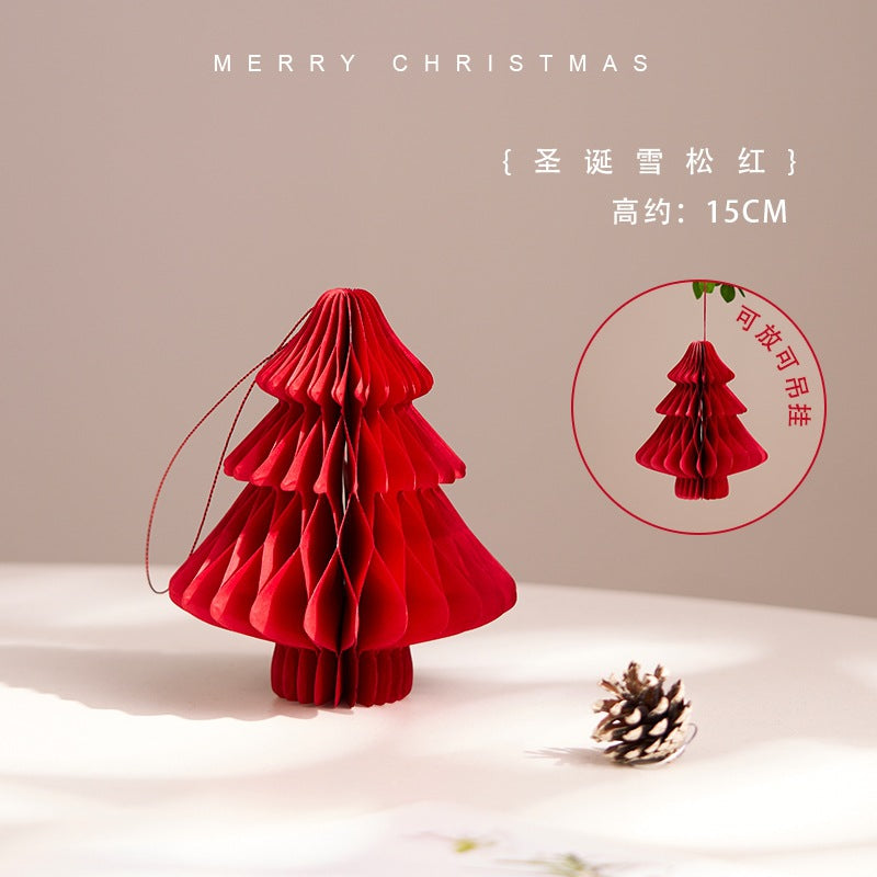 Christmas 2025 Decorations Mini Wooden Christmas Tree Tabletop Ornaments Pendant Scene Arrangement Kids Small Gifts