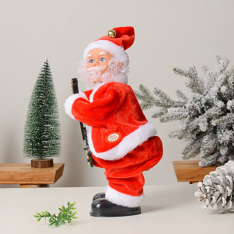 New cross-border electric twist hip Santa Claus with music Christmas children's gifts toys shopping mall window decoration
