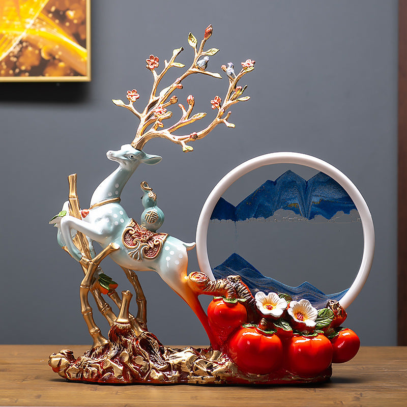Wholesale New Chinese Creative Quicksand Ornaments, Wine Cabinets, Entrances, TV Cabinet Decorations, Living Rooms, Fortune Desktop Crafts