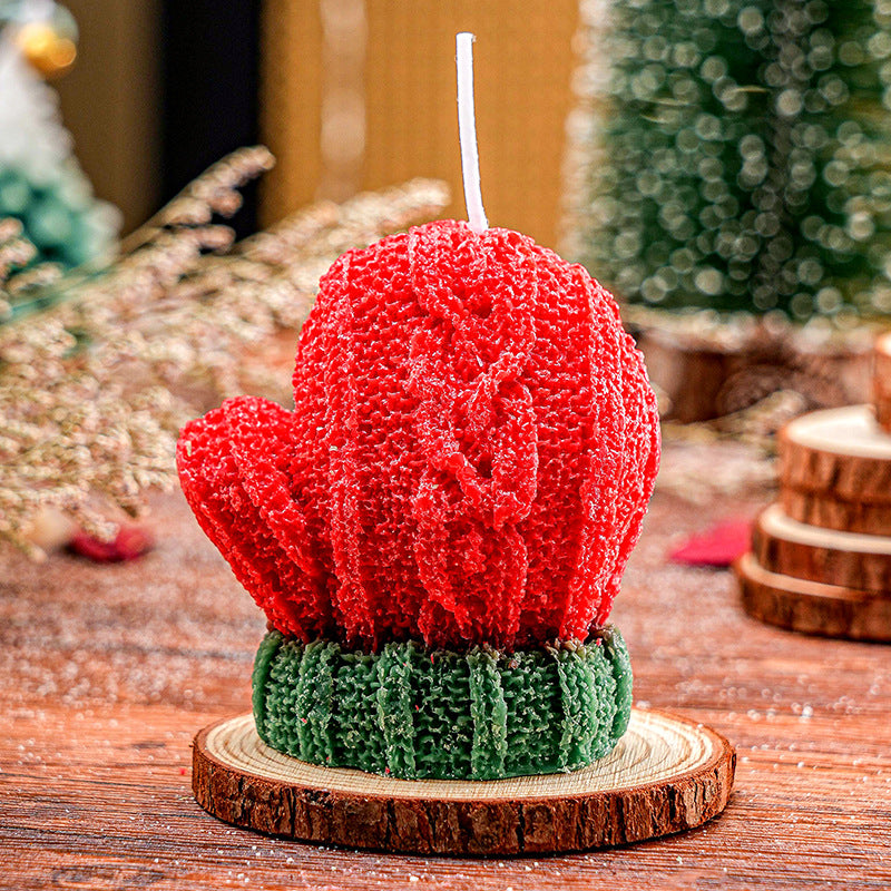 Christmas mini woolen gloves shaped scented candle small souvenir gift Christmas atmosphere decoration scented candle