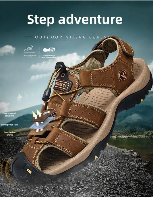 Sandals Men's Shoes Summer Casual Shoes Korean Version Cross Border Manufacturers Wholesale Men's Baotou Beach Shoes