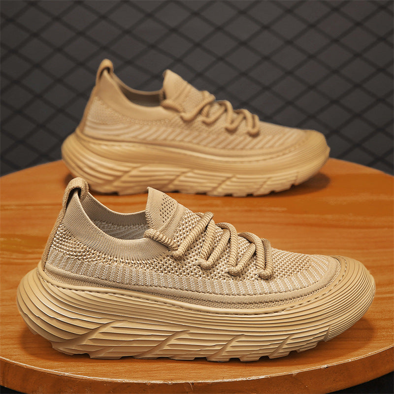 Men's Shoes 2025 Spring New Sneakers Flying Woven Breathable Board Shoes Casual Men's Shoes Autumn Men's Work Shoes Cloth Shoes