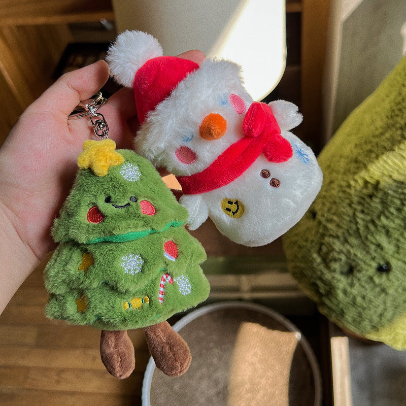 Snowman doll, plush toy, small doll, bag, bag pendant, keychain, female christmas tree, cartoon, cute backpack ornament