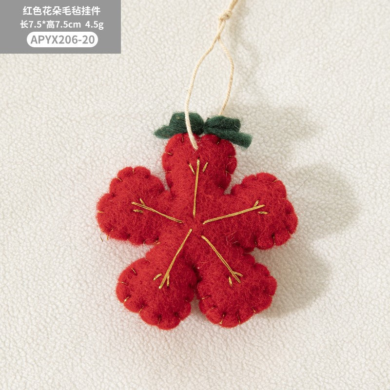 Christmas Decorations Creative Christmas Tree Cartoon Elk Felt Pendant DIY Material Doll Christmas Gifts