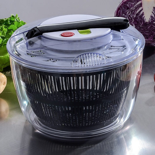 Press-type salad spin dry water throwing machine washing vegetable basin dehydration washing vegetable drain basket household coffee table fruit plate artifact