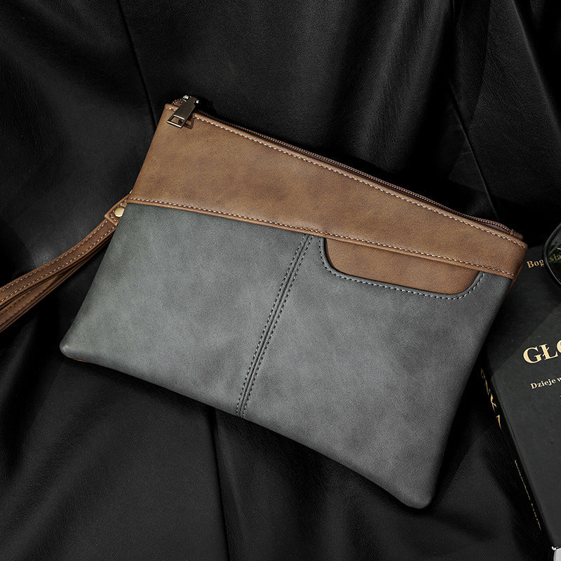 New men's simple clutch bag casual fashion brand envelope bag ipad bag street couple clutch bag armpit bag
