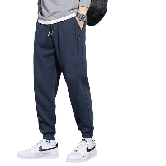 Casual sweatpants, men's spring and autumn loose leggings, autumn drawstring sweatpants, sports leggings, trendy men