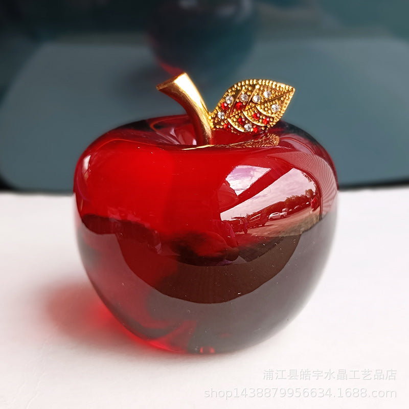 Processing and production of crystal apples, creative gifts, holiday decorations, handicrafts, Christmas ornaments, car home decorations