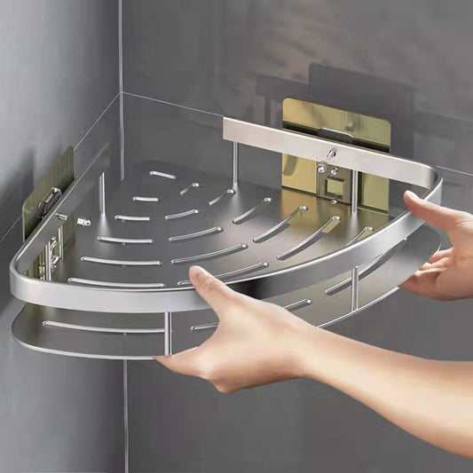 Non-perforated toilet bathroom shelves bath toilet wall mounted multi-layer kitchen tripod storage artifact wholesale