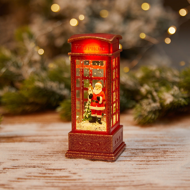 Christmas decoration wind lantern crystal light Santa Claus Christmas party decoration Christmas ornament Christmas gift