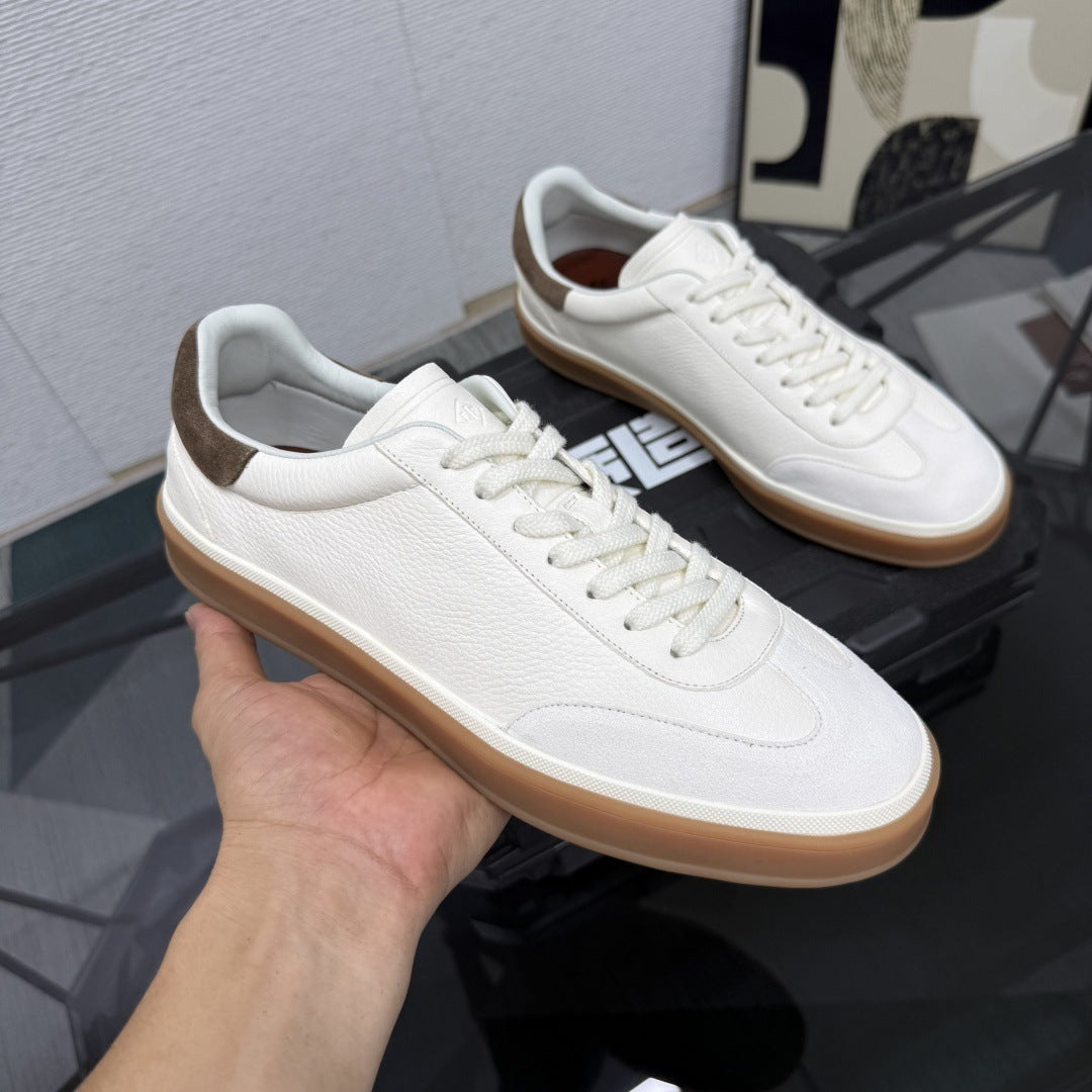 2025 spring and autumn new white shoes, LP men's shoes, casual sneakers, color-blocking German training shoes, flat single shoes, couple models