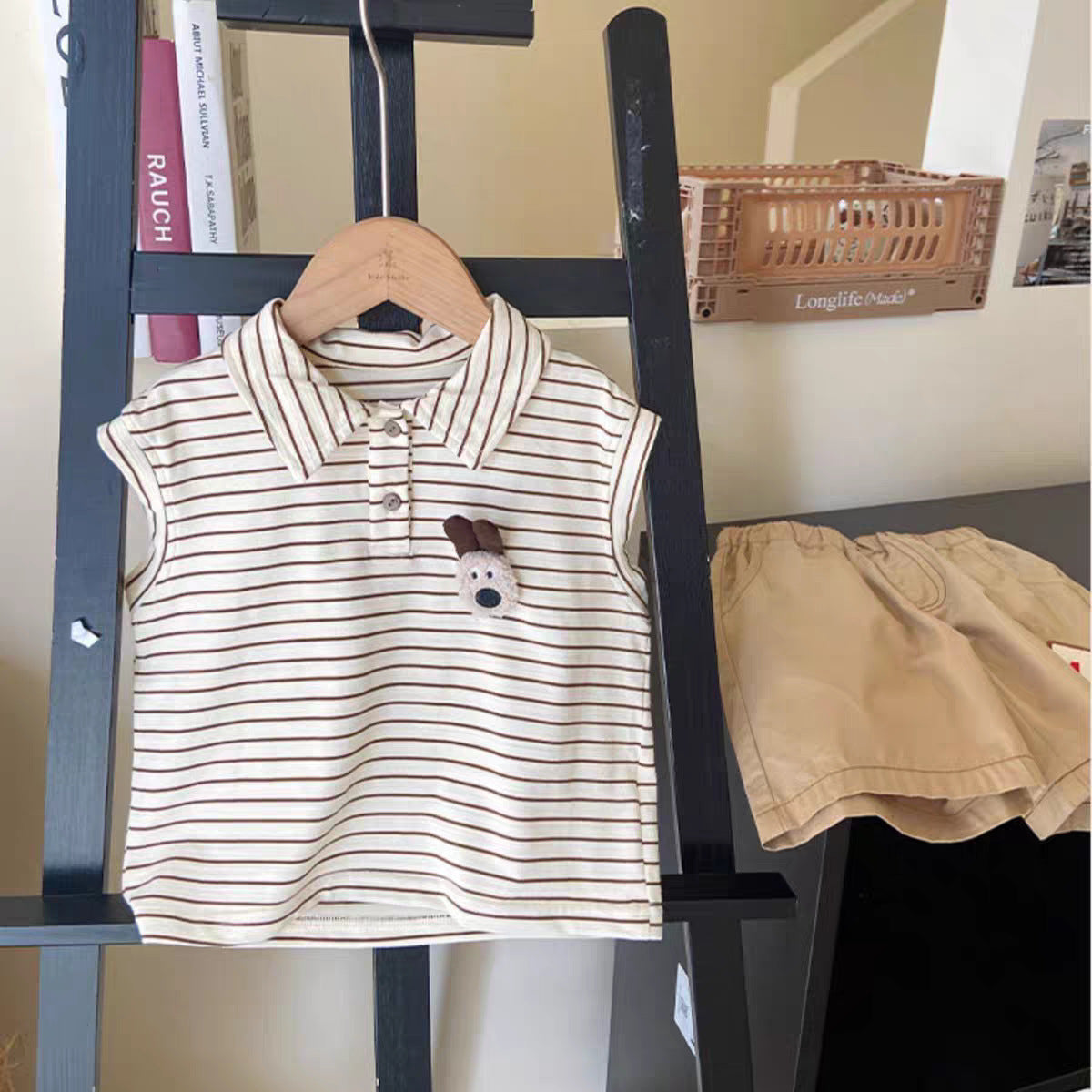 Boys' summer suit 2025 new children's Korean version sleeveless two-piece set baby summer foreign style thin trendy children's clothing