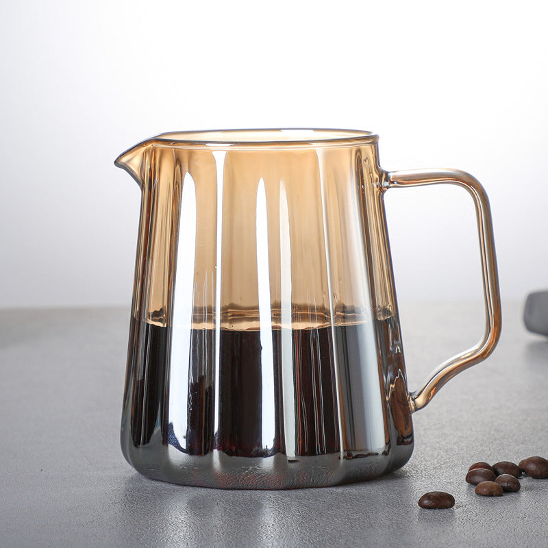 New Thickened Glass Coffee Pot American Sharing Pot Set V60 Coffee Filter Mass Logo in Stock