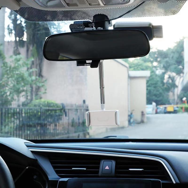 Cross-border car rearview mirror mobile phone holder Multi-functional interior supplies car navigation mobile phone holder