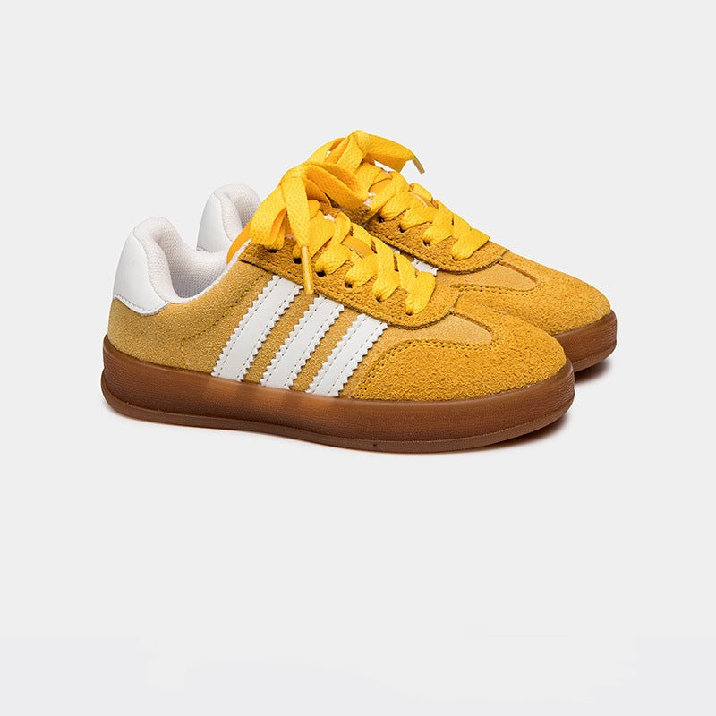 Children's Shoes Spring Autumn 2025 New Breathable Girls German Training Shoes Velcro Boys Sneakers Low Top Sneakers
