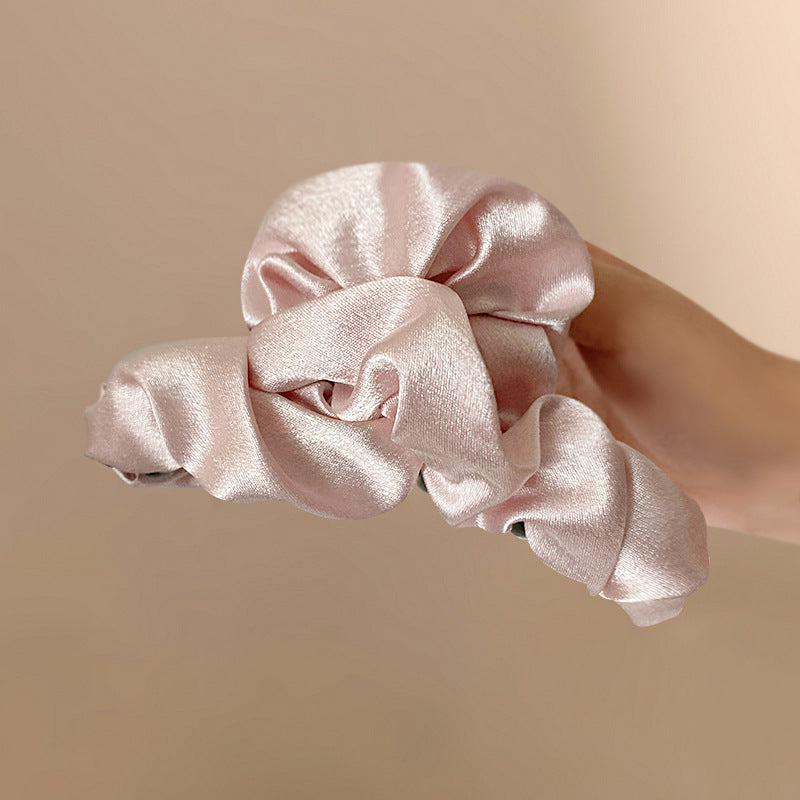 Glitter, pleats, grab clips, women's large French satin, premium at the back of the head, shark clips, simple hair clips, fashion headwear