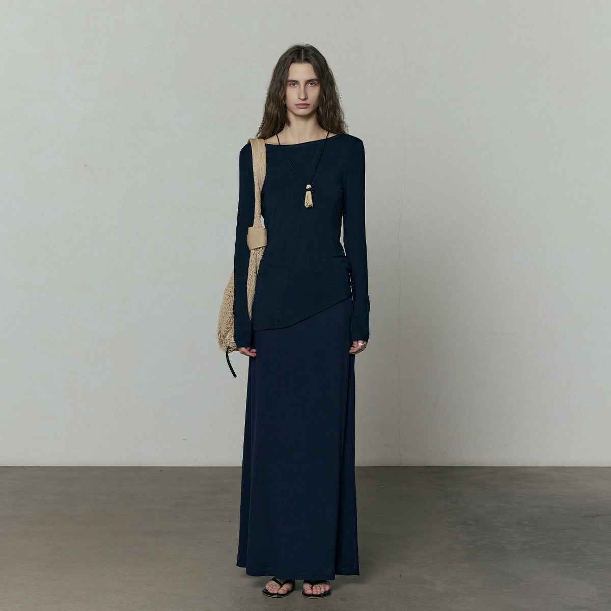 Guangzhou Thirteen Lines Women's UMA WHITE Stalls 2025 Cruise Spring New T-Shirt Women's Tencel Modal Top