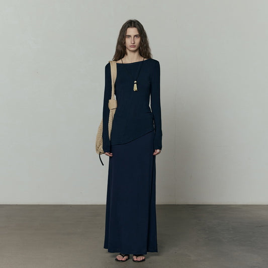 Guangzhou Thirteen Lines Women's UMA WHITE Stalls 2025 Cruise Spring New T-Shirt Women's Tencel Modal Top