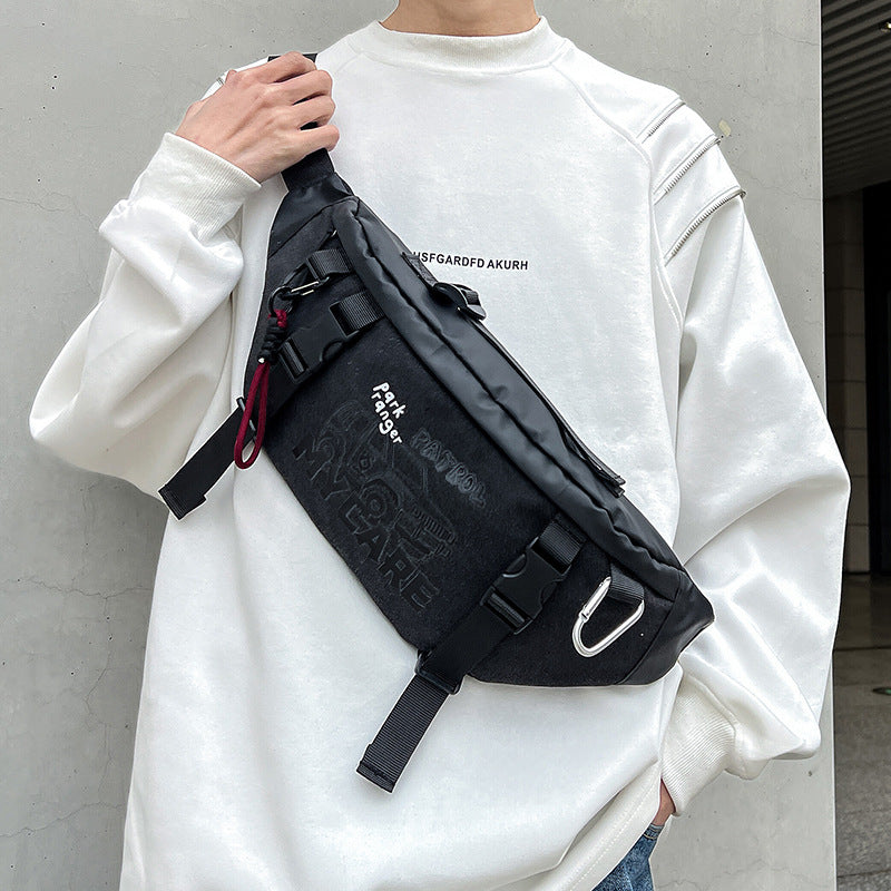 Men's Crossbody Bag, Instagram Trendy Cargo Bag, Sports Cycling Waist Bag, Men's Canvas Shoulder Bag, Student Shoulder Bag