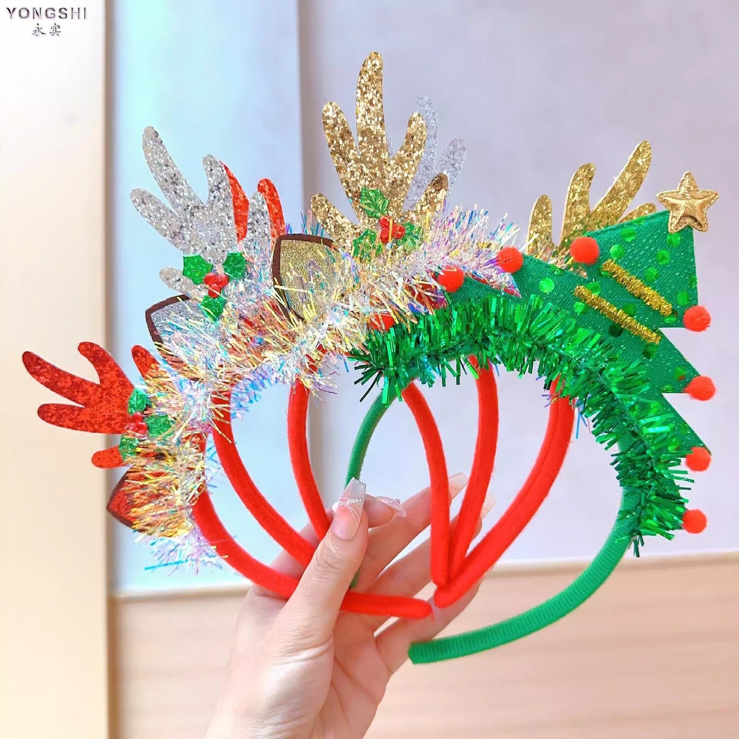christmas headband girl christmas antler hairpin headpiece holiday decoration gift big bow headband headband headband