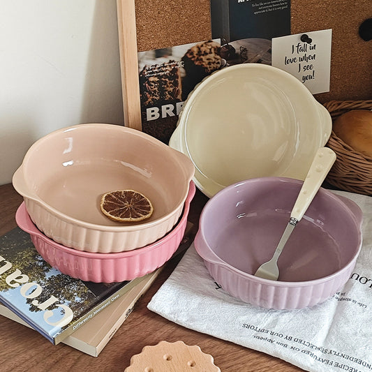 Creamy ins, ceramic amphora, air fryer, baking bowl, microwave oven special bowl, salad bowl, steamed egg bowl