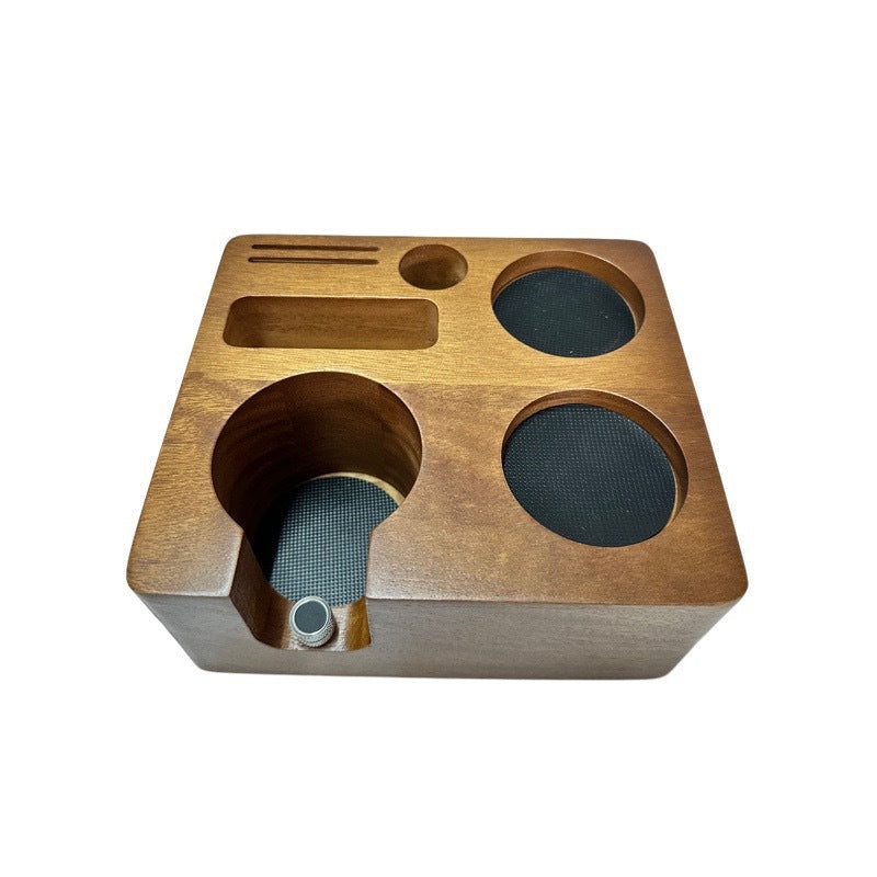 5154mm coffee press seat, handle support frame, adjustable multi-functional, solid wood press base, 58mm universal