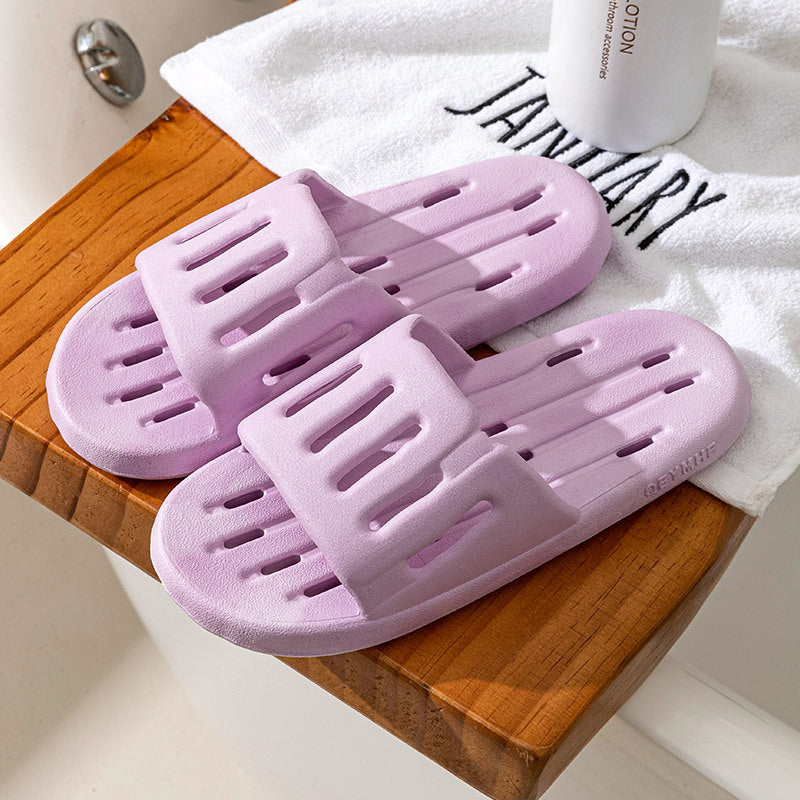 pvc bathroom anti slippers men's summer bath leaky hollow quick-drying toilet special shower slippers women