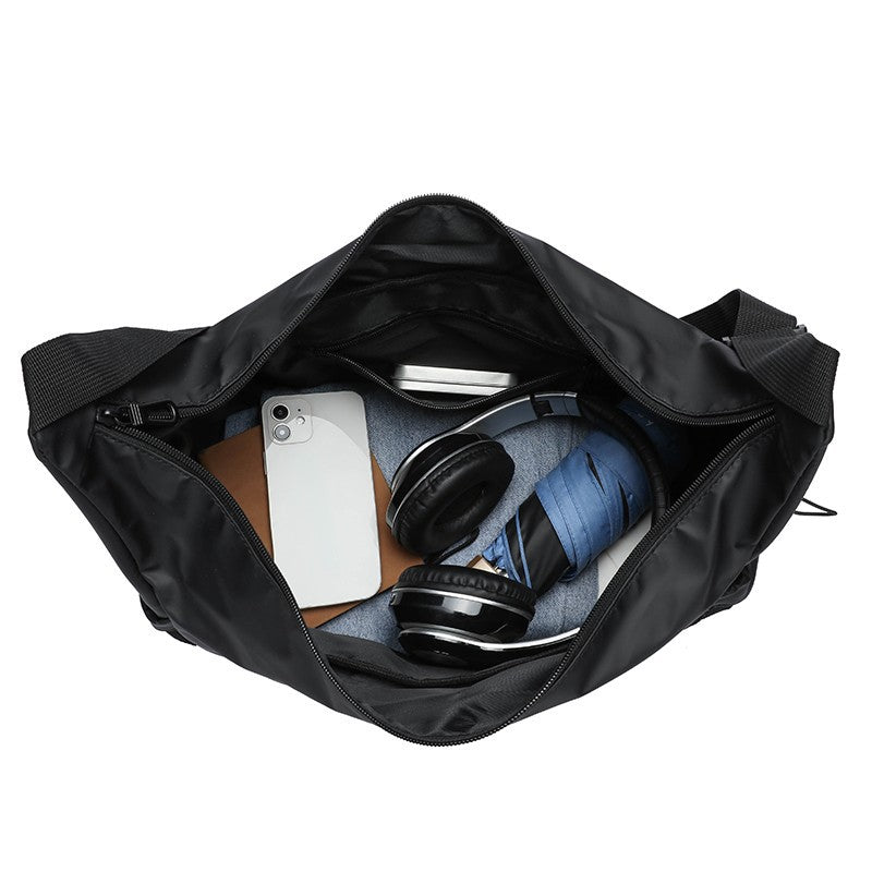 Cross-border men's chest bag, water-repellent and cool, casual and versatile men's bag, multi-functional large-capacity men's crossbody bag