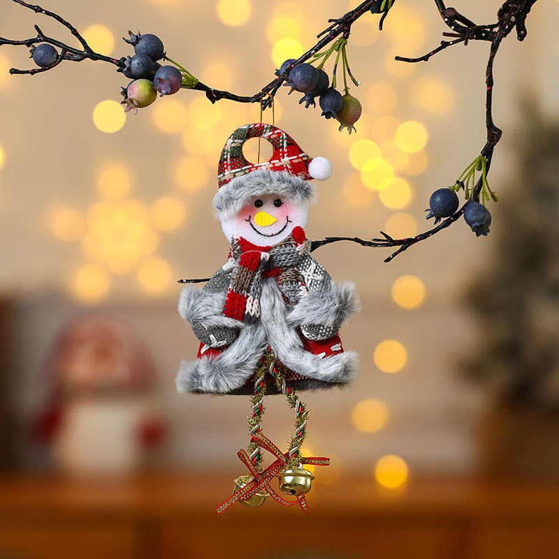 Cross-border new Christmas decoration supplies for the elderly small pendant Christmas tree accessories fabric small ornament gifts