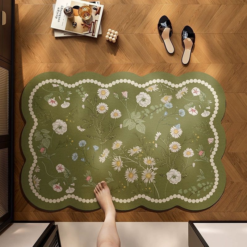 American household entrance door floor mat entrance door dirt-resistant anti-slip mat absorbent and quick-drying diatom mud floor mat one piece drop shipping