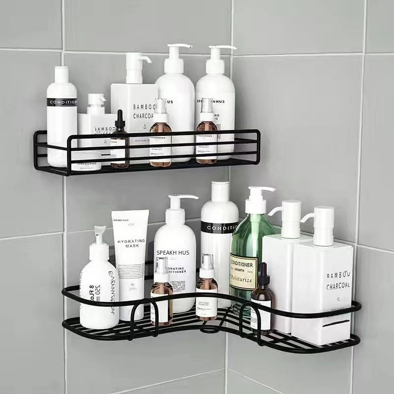 Punch-free bathroom bathroom triangle rack wall-mounted toilet bathroom washstand storage wall supplies