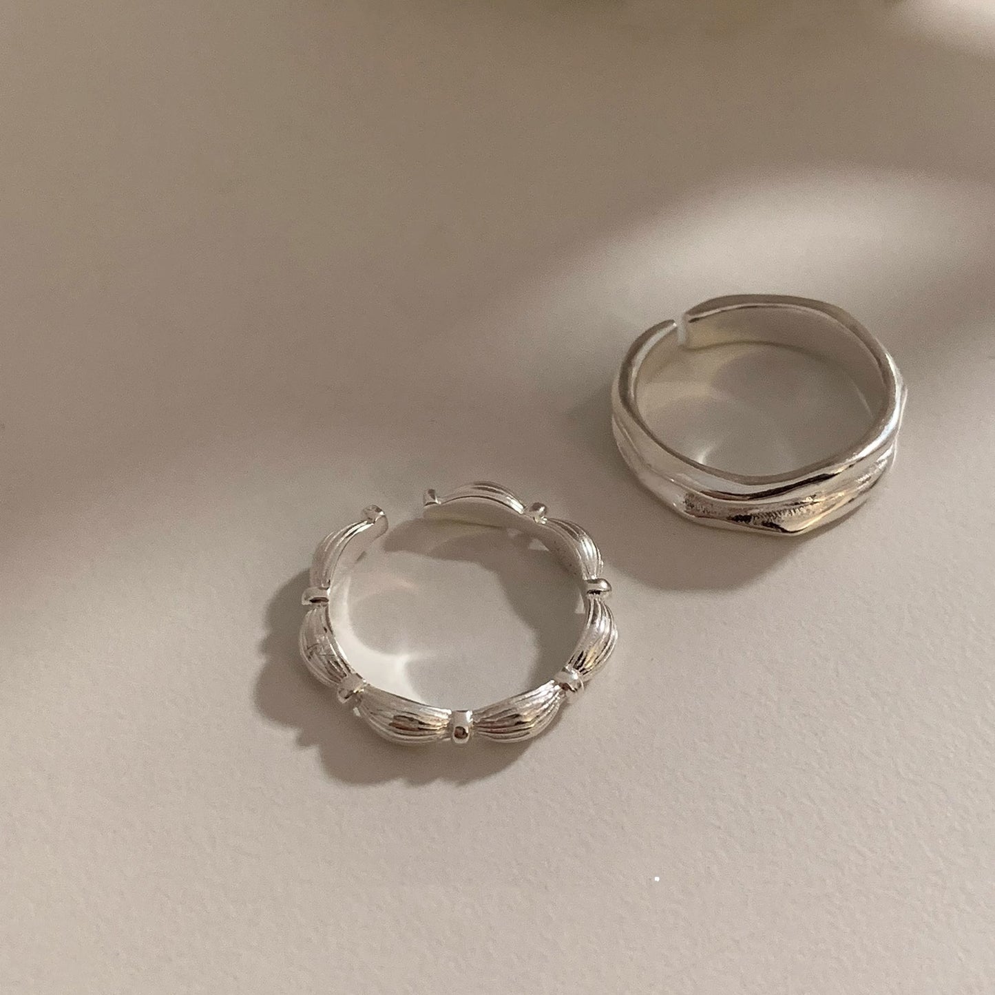 South Korea's new plain ring women's niche ins high-end sense opening adjustable ring wholesale foreign trade cross-border ring