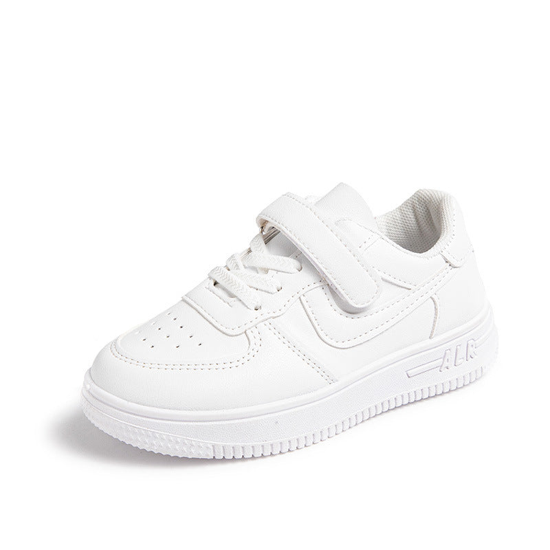 Children's small white shoes breathable spring and summer universal white sneakers, primary school school school net shoes, girls white board shoes