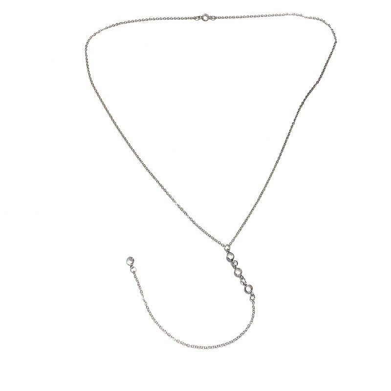 European and American cross-border jewelry, fashionable and simple, European and American style, water drop back chain, tide girl long necklace, tassel body chain