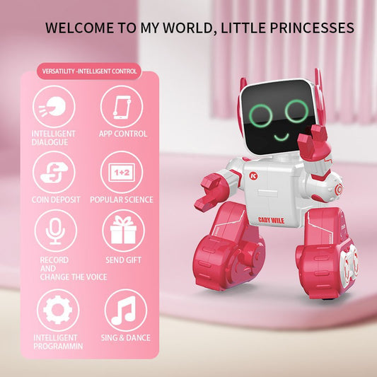 JJRC Kids Intelligent Remote Control Robot R4 Singing Dancing Programming Storytelling Machine Amazon shopee Cross Border