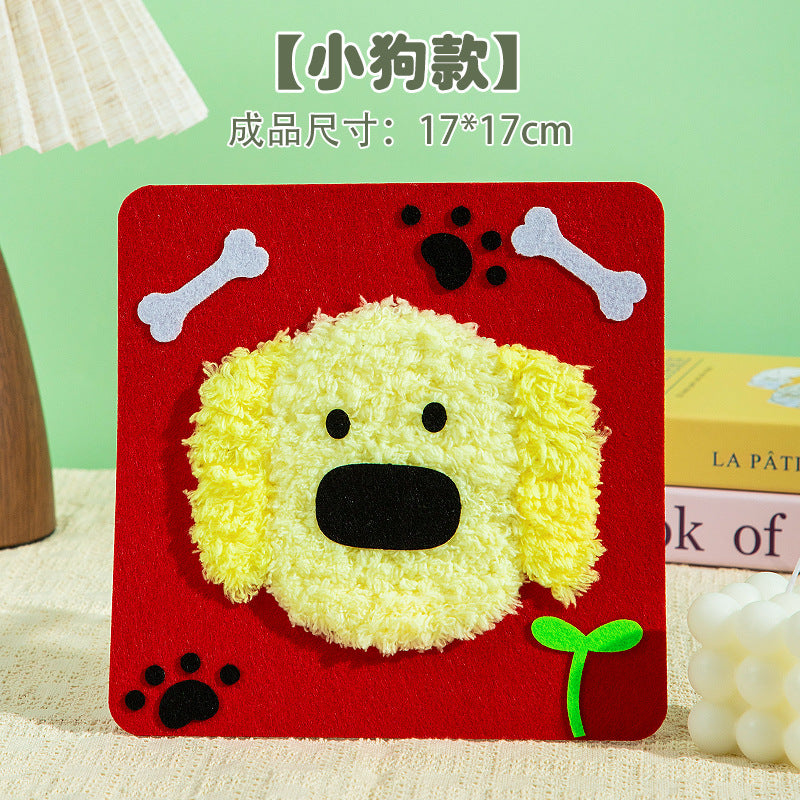 Christmas gifts non woven fabric sewing music threading painting children handmade DIY materials Christmas tree decoration small gifts