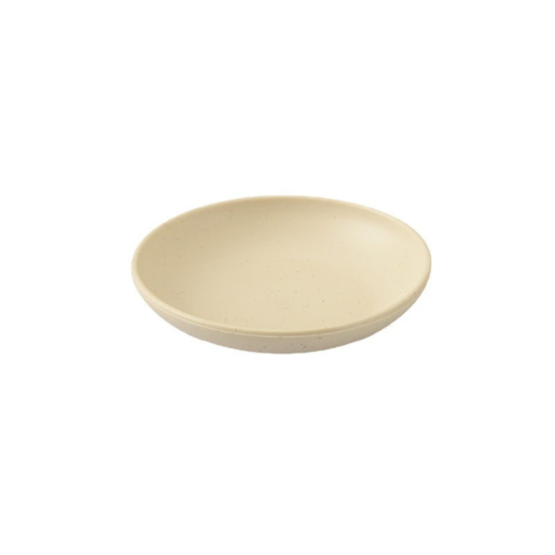 Cross-border wheat straw 10cm coarse salt plate round plate seasoning plate snack sauce vinegar plate bone spitting plate
