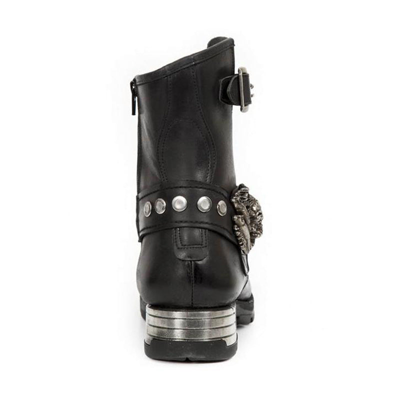Miller, Amazon, independent station, cross-border foreign trade, new European and American retro men's booties, biker punk shoes