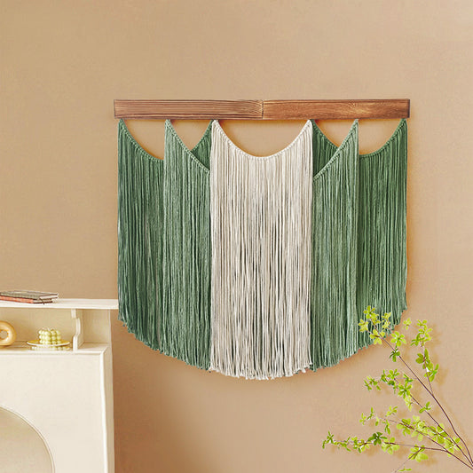 Bohemian décor tapestry hand-woven wooden board tassel tapestry colorful wall hanging B&B wall home décor