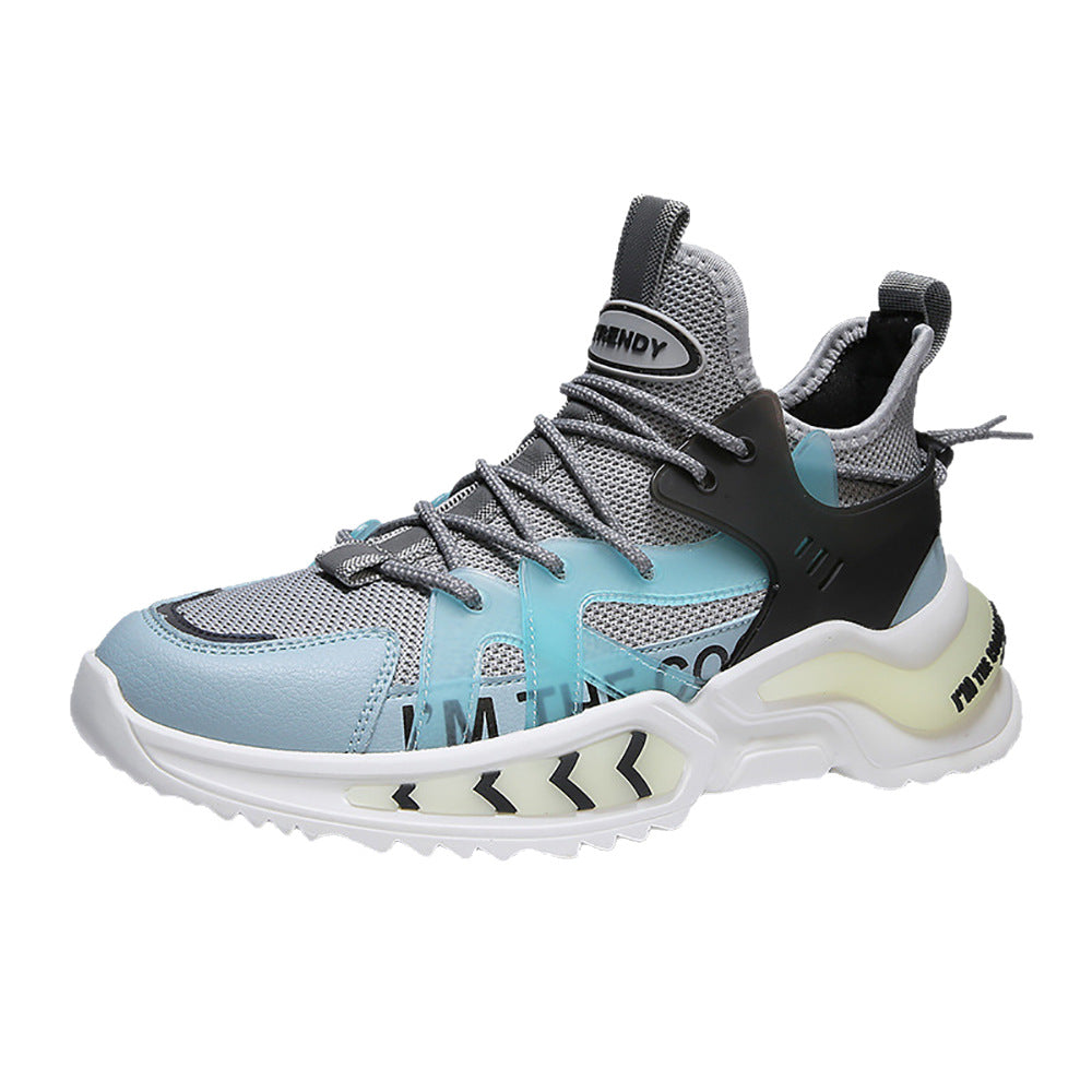 Spring casual sneakers, platform shoes, Korean version trendy and versatile, student shoes, lightweight and breathable, men's shoes, foreign trade wholesale